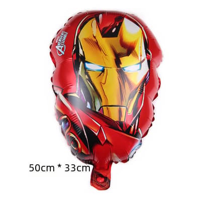 Superhelte aluminiumsballon Marvel Spider Man, Iron Man, Captain America, Hulk 4 sæt op set up No,