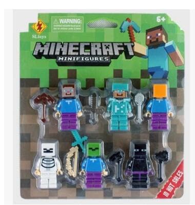 Minecraft ornamenter dukke creeper Steve lille sort dukke 5 models