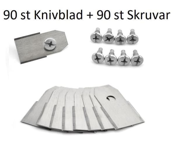90 stk. knivblade til Husqvarna Automower Gardena Sølv Silver silver