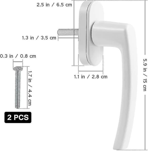 PVC dør- og vindushåndtak, hvit Ty-XinHan