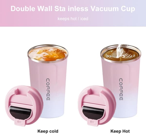 Isolert reisekrus i rustfritt stål 510ml Lekkasjesikker kaffe te termokopp