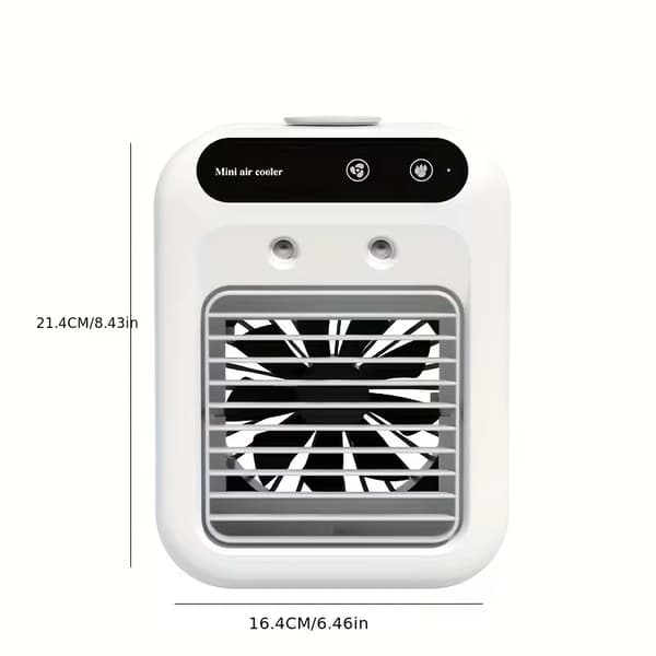 Bærbar mobil aircondition/sprayventilator/USB-genopladelig minikøler til skrivebordet