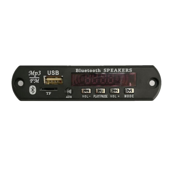 Trådløs Bluetooth 5.0 9V-12V MP3 WMA Dekoderkort Bil o USB T 1 set