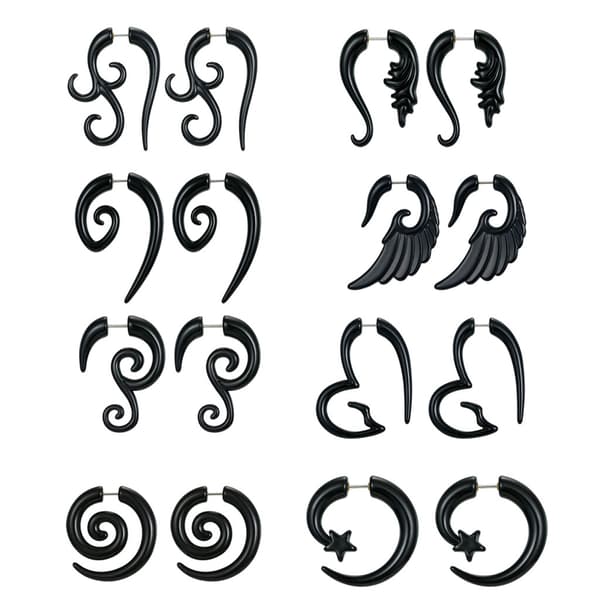 8 Par Elegant Akryl Øre Plugger Spiral Gauge Ørepynt Gave til Kvinner