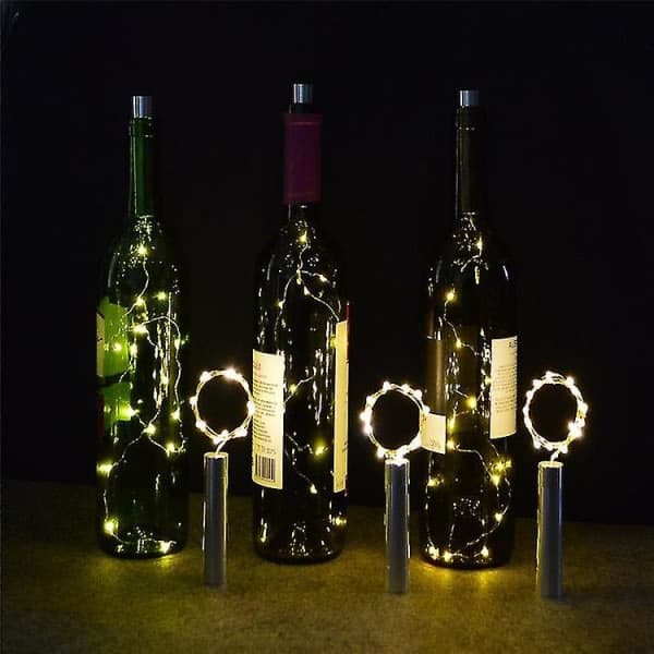 8-pak 20 LED Vinkorklys AA Batteridrevet 2 meter