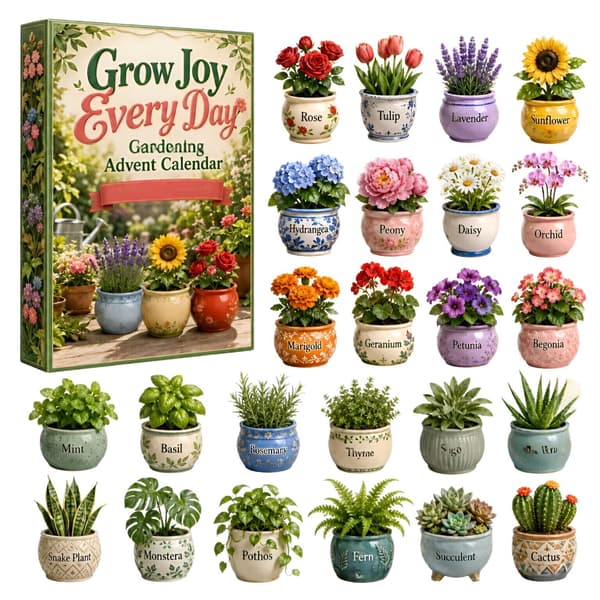 Julekalender for Haveelskere – 24 Akryl Julepynt Blind Box C