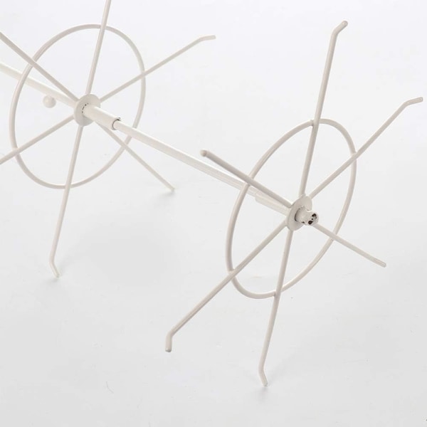 1 stk. (hvid) smykke ring display stand, roterende