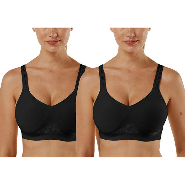 tvie Dam Underwire Sömlös Full Coverage Plus Size Sport-BH för Sömn Yoga Träning Vardags-BH