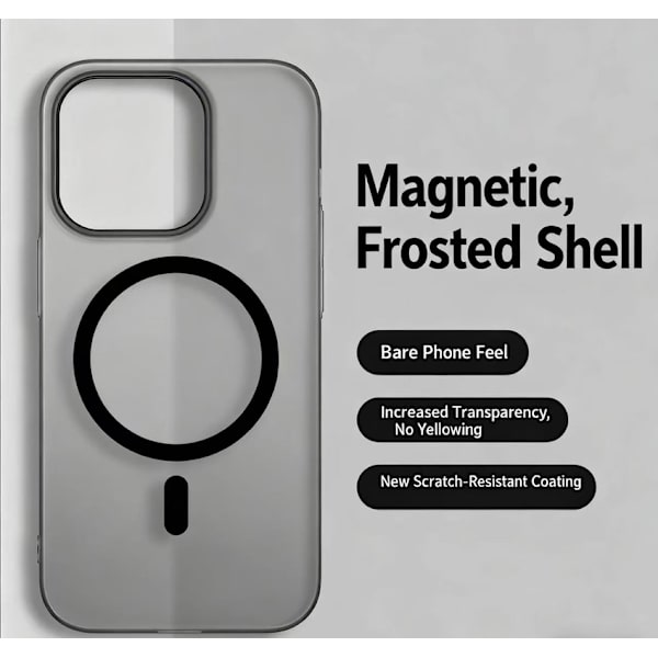 Tech Protect iPhone 17 Cover med MagSafe MagSlim (Gennemsigtig Sort)
