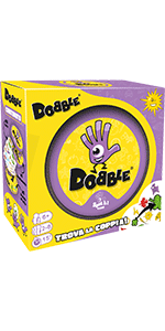 Asmodee 8231 Dobble Kids Kortspel - Italiensk version, Ålder 4-99
