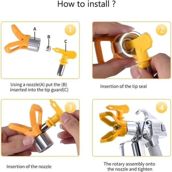 delar Airless-munstycken - Airless-munstycken för högtrycksfärgsprutor (typ 515- 517- 519- 521- 523- 525)