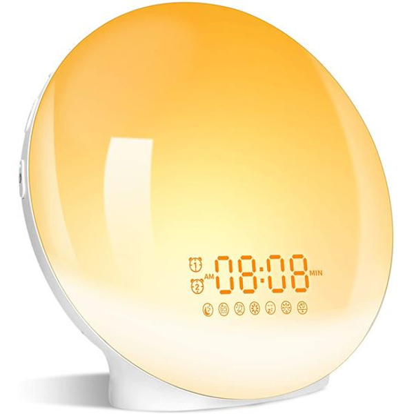 Väckarklocka LED Radio Väckarklocka Morgonljus Sänglampa