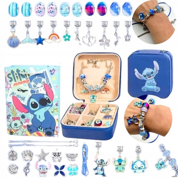 HELMISARJA KORUJEN JA RANNEKORUJEN VALMISTUKSEEN 74 OSAA STITCH LILO STICH