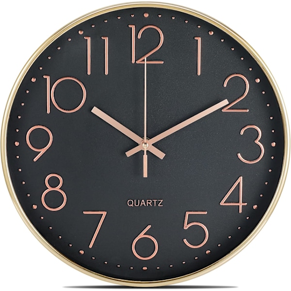 Stille Quartz Analog Væg Ur - 30Cm - Ingen Tikken
