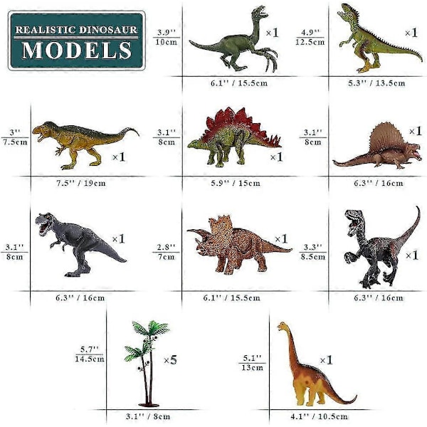 Dinosaurusleikkimatto, jossa on leikkimatto ja puu, opettavainen dinosaurusseikkailusetti T-rexillä, Triceratopsilla, lahja pojille ja tytöille