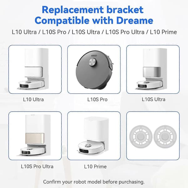 Replacement Vacuum Plate for Dreame L10S Ultra/Pro and Xiaomi X20+ Robot Vacuums - 2 Pack