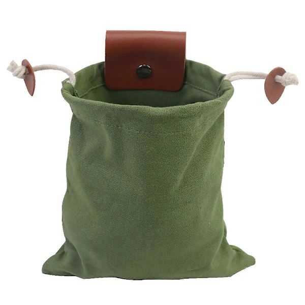 Foderpose af sejldug, have-frugtplukpose, svampefoderpose til vandreture, camping, jagt, strand, sammenfoldelig, let at bære.