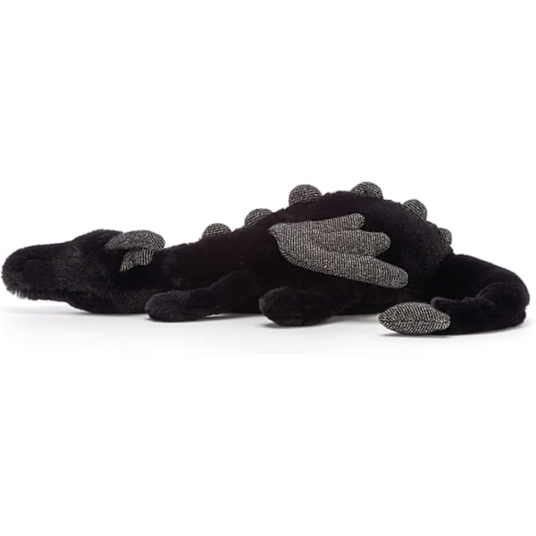 Jellycat Snødrage Kosedyr, Stor 48 cm - Mytisk Plysjleketøy - Klassisk Barnegave black