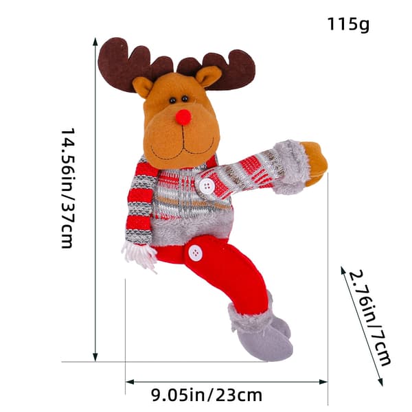 2 st Julgardin Spänne Docka Kramknappar (Älg och Jultomte) Elk and Santa Claus