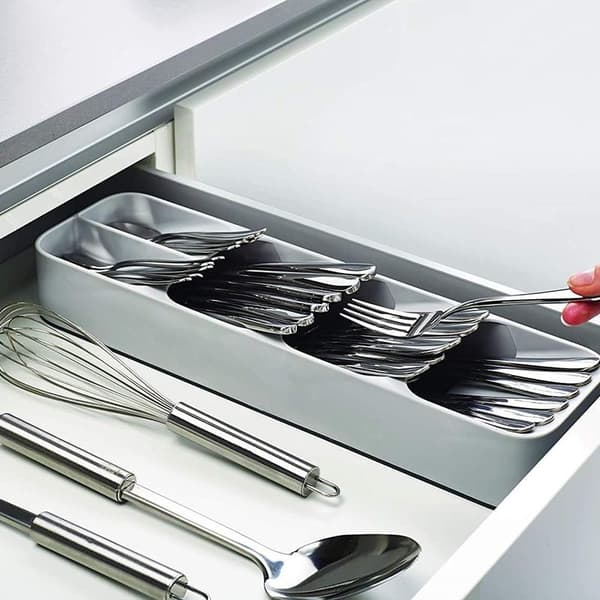 Bestikkboks Utvidbar Bestikkboks Organizer Hvit