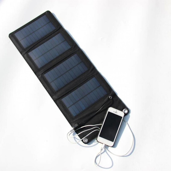 7w solcellepanel batterilader utendørs sammenleggbar bærbar solcelle powerbank