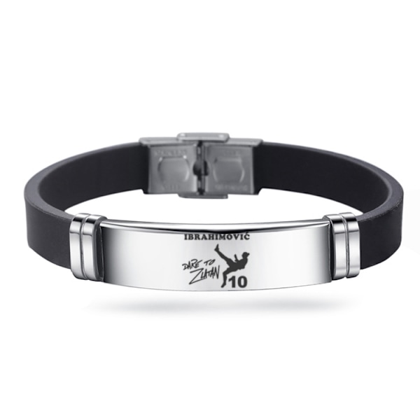 Fodboldklub Sports Silikon Armbånd Rustfrit Stål Justerbart Armbånd*2stk - Perfekt Tony Cross