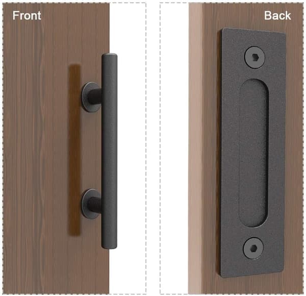 Indvendig Dørgreb 30cm Skydedørsgreb Hardware med Flush Fingergreb, Flush Skydedørsgreb og Sæt til Garagedøre Skabe