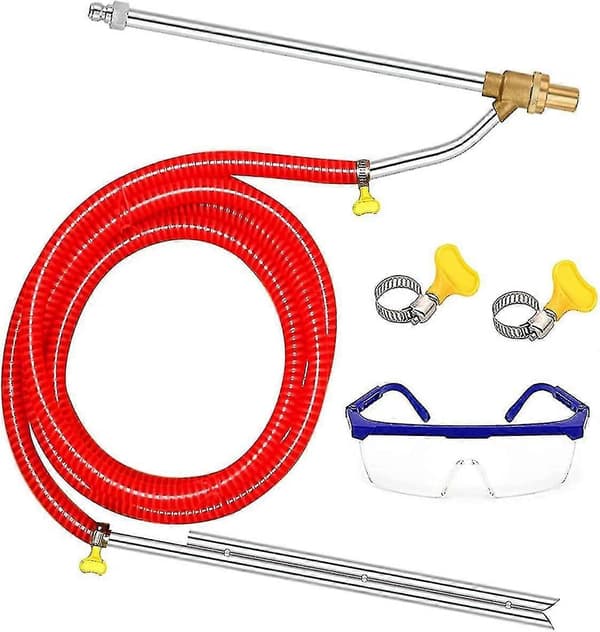 Högtryckssandblästringsset för högtryckstvätt och våtsandblästring 5000 Psi, snabbkoppling 1/4\", med mask, öppning 3.5, för Ne Chri
