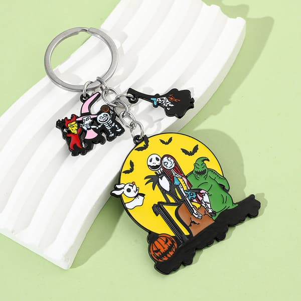 The Nightmare Before Christmas nøglering, Jack Skellington gyser-nøglering, damegave, gul H
