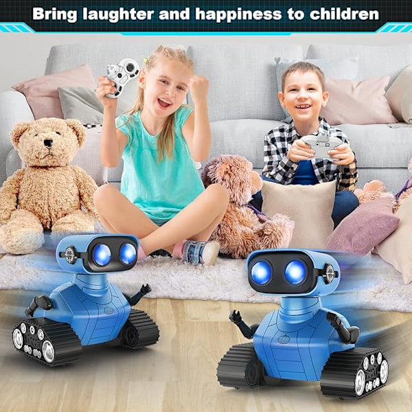 Ladattava Emo-robottilelu tanssiliikkeillä ja LED-silmillä, kaukosäädin lapsille 5+