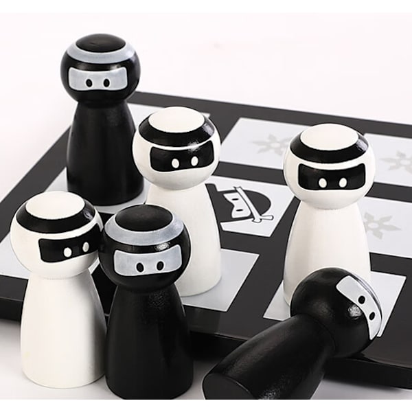 Lastulevy Tic Tac Toe -lautapeli lelu OX puinen