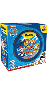 Asmodee 8231 Dobble Kids Kortspel - Italiensk version, Ålder 4-99