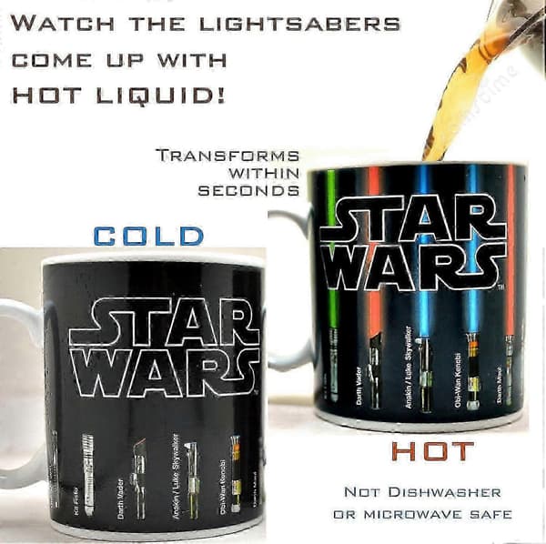 USA Star Wars Krus, Lyssverd Vises Når Oppvarmet (355 ml)