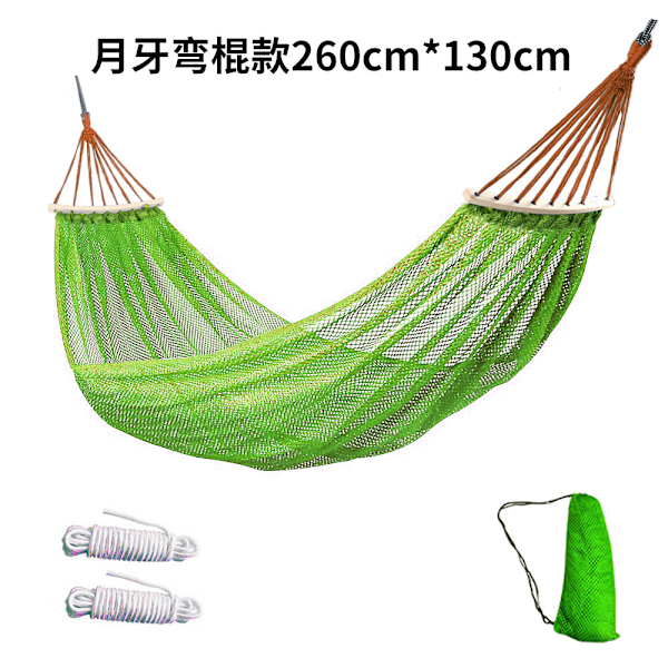 Riippumatto ulkokäyttöön, jääsilkkinen verkkokangas, kaareva puu, kaatumista estävä, retkeilytarvikkeet, Kaakkois-Aasia Red 260*130+tie rope+storage bag
