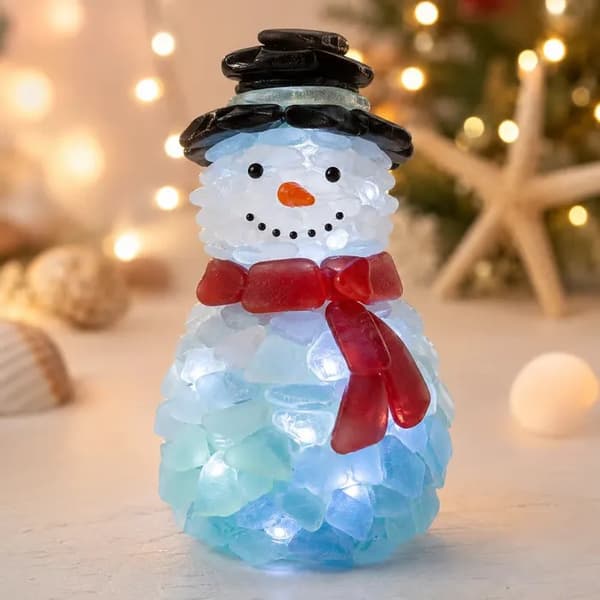 Sæt med julepynt i havglas, glødende håndlavede dekorative gaver Glowing Angels