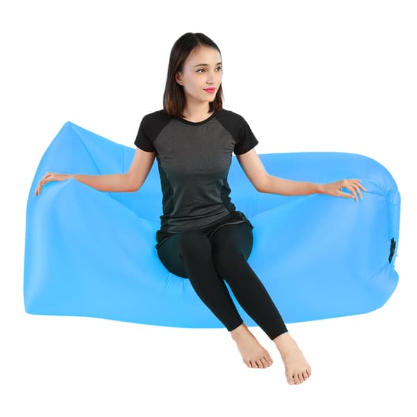 Oppustelig sovepose med bæretaske Lazy Lounger soveseng luft bærbar sofa til børn