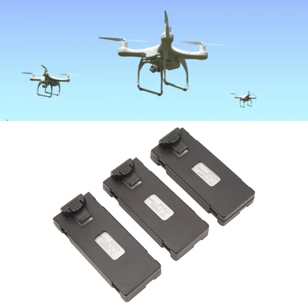 3 stk. RC Fly Lithium Batteri Sæt Nemt Opladningskabel Sæt til E88 E88Pro LS E525 E525Pro 3.7v 2600mah