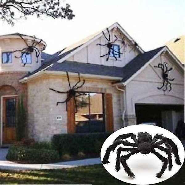 30cm/50cm/75cm/90cm/125cm/150cm/200cm Svart Spindel Halloween Dekoration Spökhusrekvisita Inomhus Utomhus