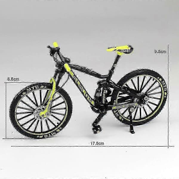 Mini 1:10 Legering Cykel Skala Model Desktop Simulation Ornament Finger Mountainbikes Legetøj (grøn)