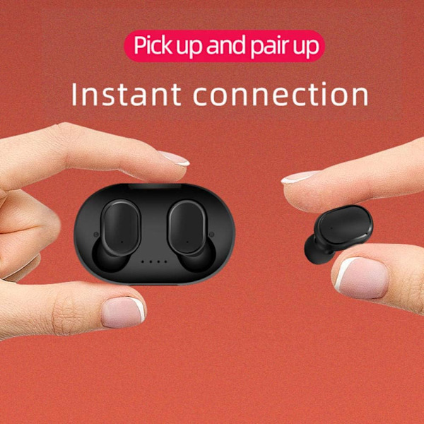 A6S TWS Bluetooth Hörlurar VS Redmi Airdots Trådlösa Hörlurar Stereo Headset Mini Hörsnäckor för Xiaomi iPhone Huawei Samsung