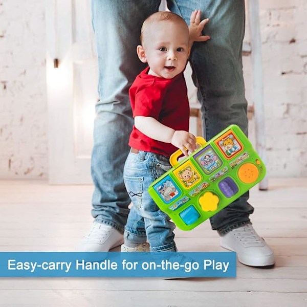 Interaktiv Pop-Up Dyreleke med Musikk og Lyder, Aktivitetsleke for 1-3 år