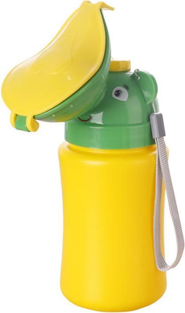Bærbart Rejsepotte til Børn, Bil Camping Urinal med Lækagesikker Forsegling Yellow - Green