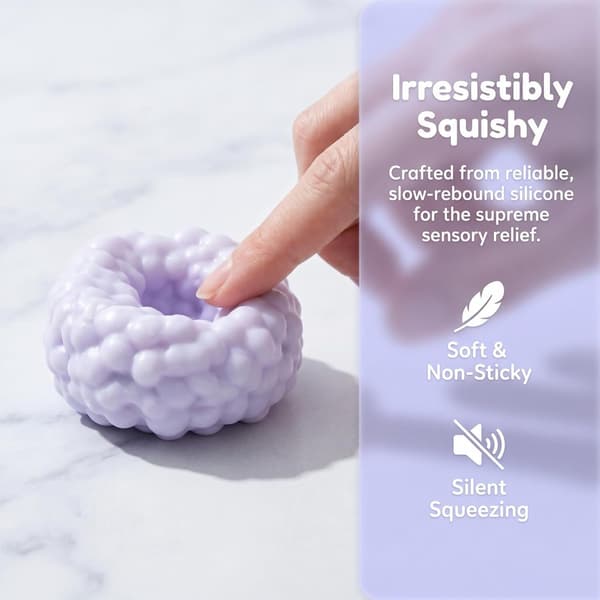 Stressavlastende klemmeball Myk taktil anti-angstleke sensorisk fidget for voksne og barn 4-piece set