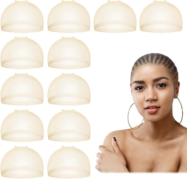 HD Parykkhette for Kvinner Blondefront Parykkhette Transparent Parykkhette Beige 12 stk