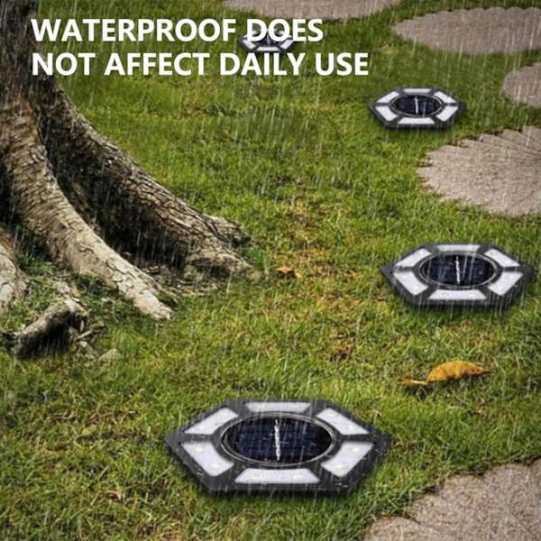 LED solcellsdriven vattentät underjordisk gårdsplan trappa trädgård gräsmatta plugg landskapsljus 1pc