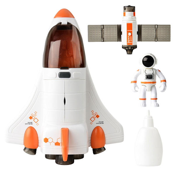 Avaruussukkula tehtäväraketti lelut astronauttihahmoilla avaruuslelut pojat tytöt sukkula oranssi[YATOY]