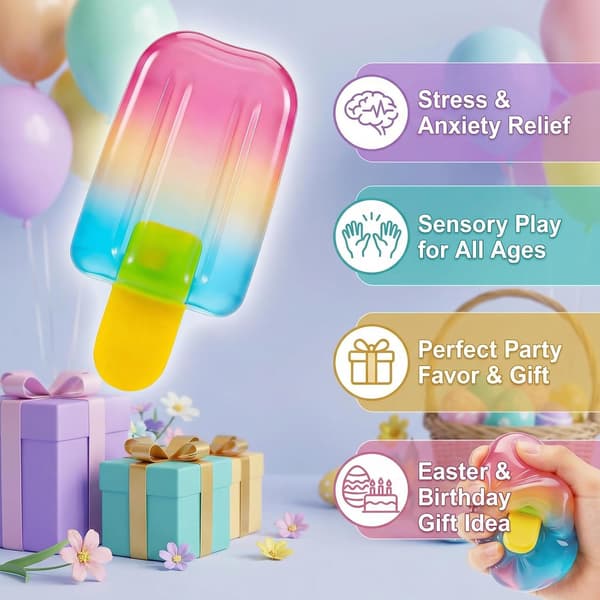 Nee Doh Is Squeeze Squishy, Sommerfestgaver til børn og voksne, Blødt sensorisk fidget-legetøj