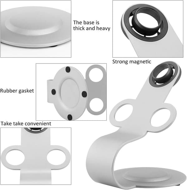 Kompatibel Dyson Supersonic hårtørrer magnetisk holder med diffuser og 2 opbevaringsdyser Høj kvalitet aluminiumslegering hårtørrerholder