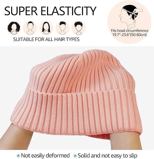Varm strikket lue for menn kvinner barn vinter skull cap daglig klassisk hatt