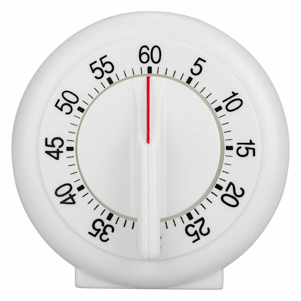 60 Minutter Rund Form Timer Kjøkken Mekanisk Teller Alarm